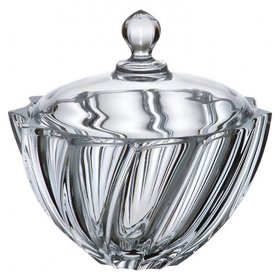 Конфетница 18 см с крышкой  Diamonds Glass &quot;Даймонд&quot; / 368571