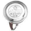 Чайник 1 л с фильтром индукционное капсульное дно складывающаяся ручка шоколад Agness / 338639