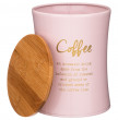Емкость для сыпучих продуктов 11 х 14 см розовая Кофе 1,1 л  Agness &quot;Тюдор&quot; / 252126