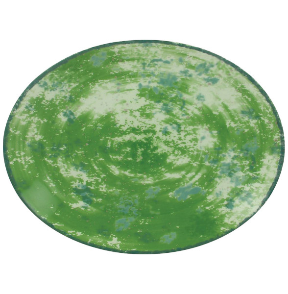 Тарелка 32 х 27 см овальная плоская зеленая  RAK Porcelain &quot;Peppery&quot; / 314779