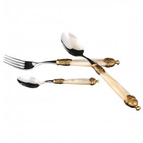 Столовые приборы 18 предметов  Gamma Steel SRL &quot;Siena Antique Gold /Champagne Steel&quot; / 114549