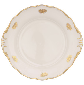 Пирожковая тарелка 27 см  Thun "Аляска /Золотые розочки /СК" / 313571