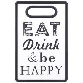 Разделочная доска 16 х 25 х 1,2 см  Agness &quot;Eat drink and be happy&quot; / 332621