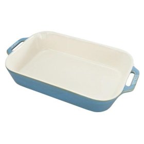 Форма для запекания 34 х 24 см прямоугольная с ручками античный бирюзовый &quot;Staub Ceramics&quot; / 347988
