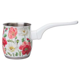 Турка 340 мл  Agness &quot;белые маки&quot; / 364038