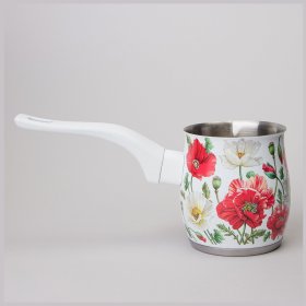 Турка 340 мл  Agness &quot;белые маки&quot; / 364038