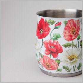 Турка 340 мл  Agness &quot;белые маки&quot; / 364038