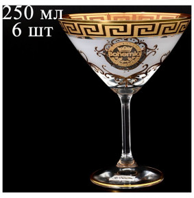 Бокалы для мартини 250 мл 6 шт  Bohemia "Анжела /Богемия /Версаче золото" / 078812