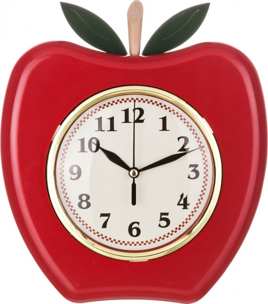 Часы настенные 21 х 23,5 х 4,5 см кварцевые красные  LEFARD &quot;FRUIT&quot;  / 187909