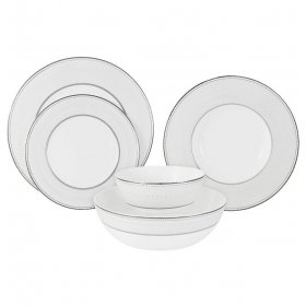 Столовый сервиз на 6 персон 21 предмет (без супника)  Anna Lafarg Emily &quot;Жемчуг&quot;  / 328934