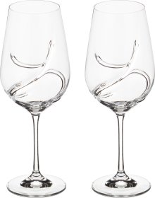 Бокалы для красного вина 550 мл 2 шт  Crystalex CZ s.r.o. &quot;Турбуленция /Без декора&quot; / 034705