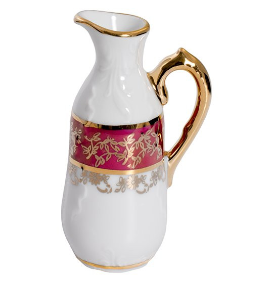 Бутылочка для масла/уксуса 90 мл 1 шт  Royal Czech Porcelain &quot;Офелия /Красная /Золотые листики&quot; / 204824