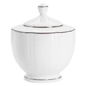 Сахарница 250 мл 10,5 см  Anna Lafarg Emily &quot;Lotus silver /Отводка платина&quot; / 378607