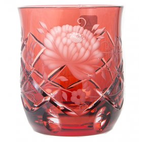 Стаканы для виски 250 мл 6 шт Arnstadt Kristall "Роза /Рубин" / 155454