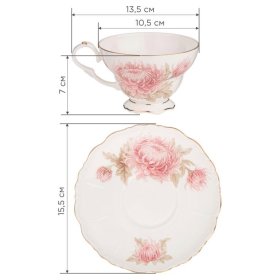 Набор чайных пар 300 мл 6 шт  LEFARD &quot;Астра&quot; / 189110