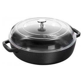 Сотейник 28 см со стеклянной крышкой чёрный 3,7л  Staub &quot;STAUB&quot; / 207286