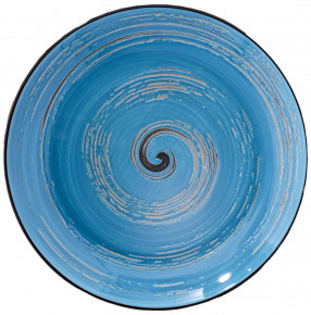 Тарелка 28,5 см глубокая голубая  Wilmax "Spiral" / 261663