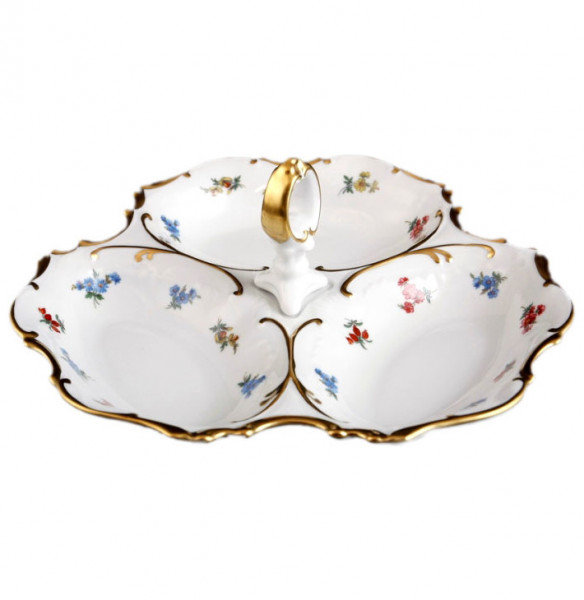 Менажница 24 см  Bohemia Porcelan Moritz Zdekauer 1810 s.r.o. &quot;Анжелика 811 /Мелкие цветы&quot; / 071167