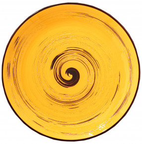 Тарелка 20,5 см жёлтая  Wilmax "Spiral" / 261599