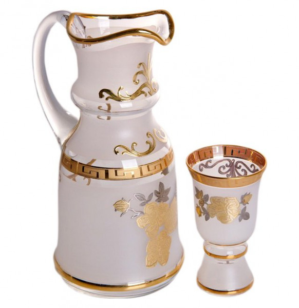 Набор для воды 7 предметов (кувшин + 6 стаканов)  Bohemia &quot;Королевский /Версаче золото&quot; / 035260