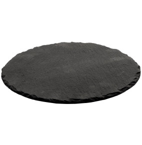 Блюдо 30 х 0,5 см круглое черное / 320019