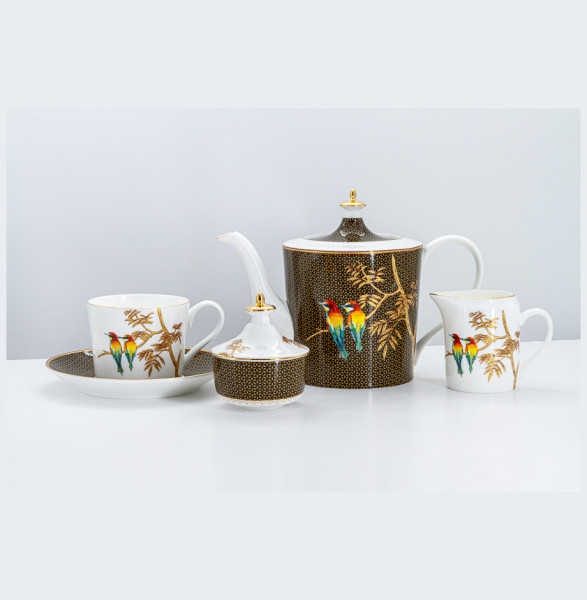 Чайный сервиз на 6 персон 15 предметов  Anna Lafarg Stechcol &quot;Птицы&quot; (подарочная упаковка) / 340902