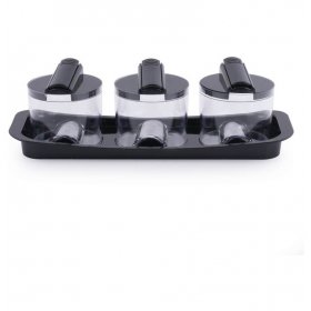 Набор банок для специй 3 предмета на подставке / 258505