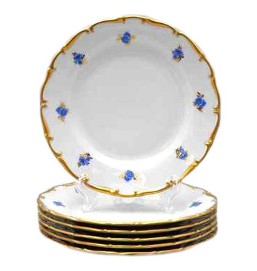 Набор тарелок 17 см 6 шт  Bohemia Porcelan Moritz Zdekauer 1810 s.r.o. &quot;Анжелика /Незабудка&quot; / 010870