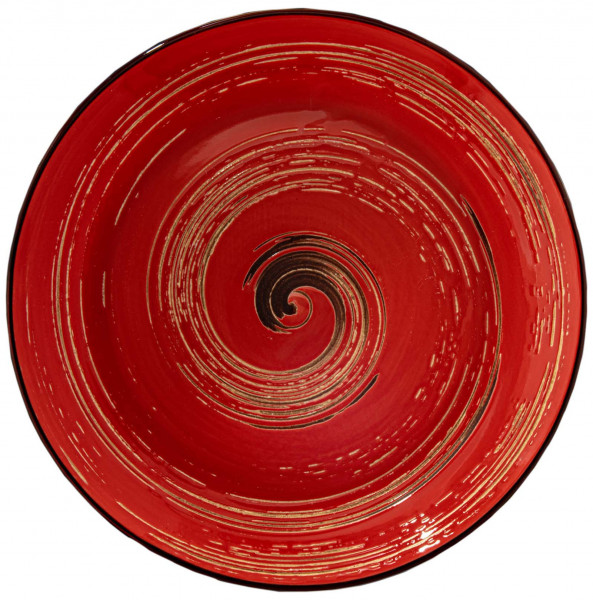 Тарелка 28,5 см глубокая красная  Wilmax &quot;Spiral&quot; / 261558