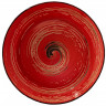 Тарелка 28,5 см глубокая красная  Wilmax "Spiral" / 261558