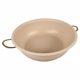 Мантоварка 30 х 10 см с антипригарным покрытием 6,4 л кремовая  O.M.S. Collection &quot;GRANITE COUSCOUS PAN SET /GOLD&quot; / 169774