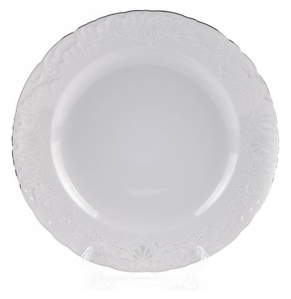Набор тарелок 26 см 6 шт  Cmielow &quot;Рококо /Платиновый узор&quot; / 264453