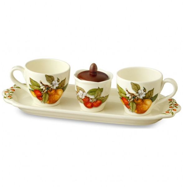 Чайный набор на 2 персоны 5 предметов  Artigianato Ceramico by Caroline &quot;Artigianato ceramico /Груша&quot; / 151800