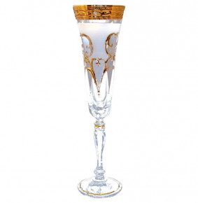 Бокалы для шампанского 180 мл 6 шт  Bohemia "Виктория /Антик золото" R-G / 021120