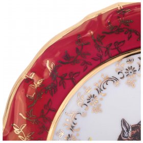 Набор тарелок 19 см 6 шт  Repast &quot;Мария-Тереза /Охота красная&quot; S-P / 296636