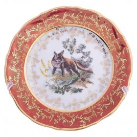 Набор тарелок 19 см 6 шт  Repast &quot;Мария-Тереза /Охота красная&quot; S-P / 296636