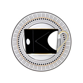 Набор чайных пар 250 мл 6 шт  Cmielow Design Studio "Дженни /Art Deco золото" / 163413