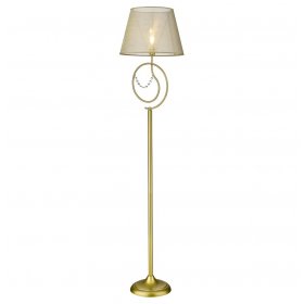 Торшер 1 рожковый Velante "Абажур" золото/белый / 304213