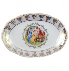 Блюдо 32 см овальное  Royal Czech Porcelain "Фредерика /Мадонна перламутр" / 098238