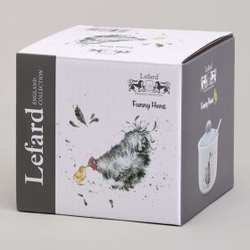 Сахарница 9,5 х 10 см с ложкой 300 мл  LEFARD &quot;Funny hens&quot; / 368034