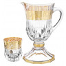 Набор для воды 7 предметов (кувшин н/н 1,2 л + 6 стаканов)  Bohemia Design "Адажио /Цветочный узор /Золото" / 246226