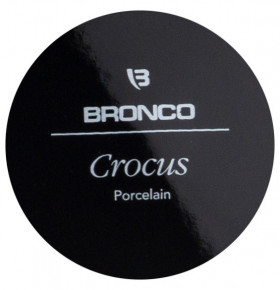 Тарелка 22 см 1 шт черная  Bronco "Crocus /Черная" / 235735