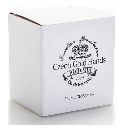 Молочник 350 мл  Porcelaine Czech Gold Hands &quot;Луиза /Роза с вензелем /кобальт&quot; / 153126
