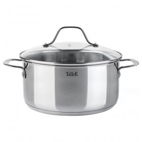 Кастрюля 24 х 11,5 см со стеклянной крышкой 5 л  Taller &quot;Элиас /TalleR&quot; / 244805