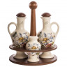 Набор для специй 5 предметов h-25 см  Artigianato Ceramico by Caroline "Artigianato ceramico /Весенние лепестки" / 171689