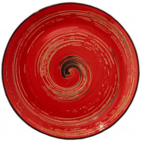 Тарелка 23 см красная  Wilmax "Spiral" / 261548