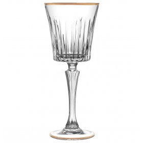 Бокалы для белого вина 230 мл 6 шт  Art Design &quot;Таймлесс /Золотой ободок /матовый&quot; / 307672