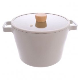 Кастрюля 22 см со стеклянной крышкой керамическое покрытие 4,7 л  Neoflam &quot;Fika&quot; /индукция / 313780