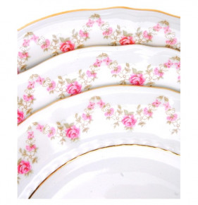 Набор тарелок 19 см 6 шт  Leander "Соната /Розовый цветок" / 084182