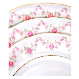 Набор тарелок 19 см 6 шт  Leander &quot;Соната /Розовый цветок&quot; / 084182